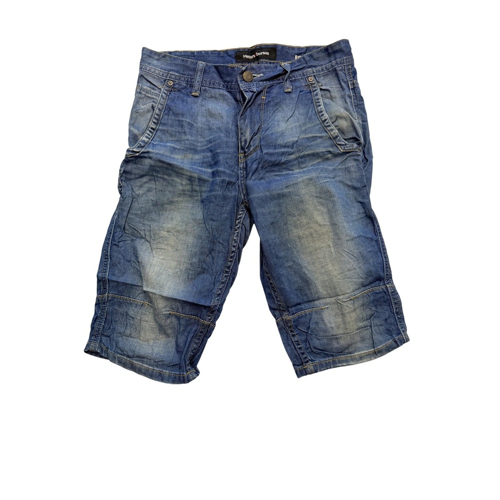 Metersbonwe‎ Shorts Mens 33 Blue Denim Bermuda 12 Inseam Regular Fit Casual